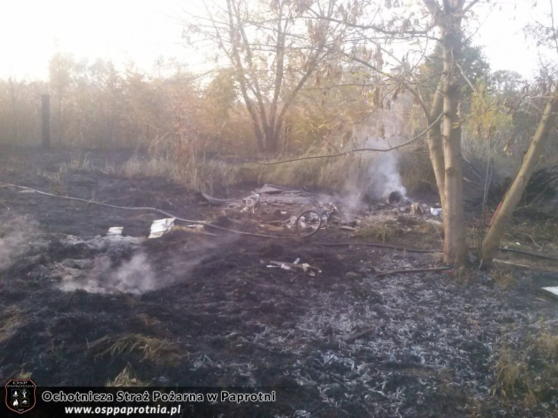 Pożar w miejscowości Maszna