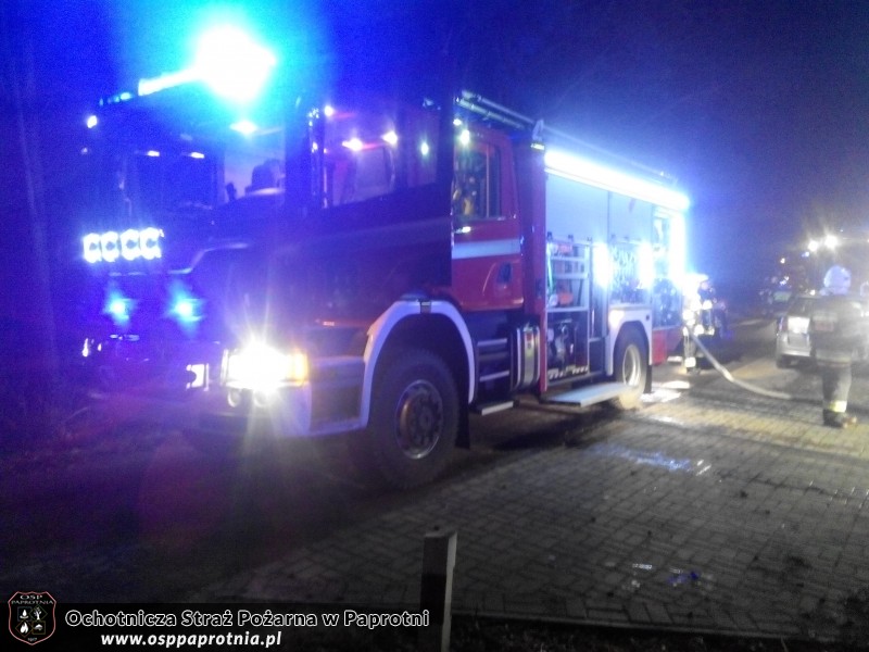 Pożar domu mieszkalnego - Kożuszki Parcela