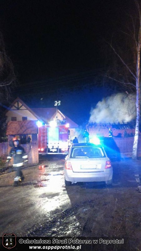  Pożar garażu w miejscowości Paprotnia.