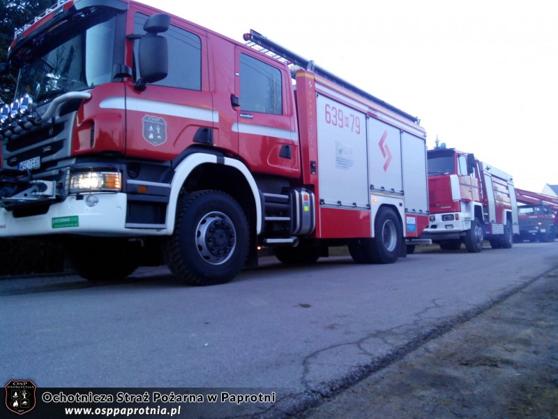 Pożar sadzy w kominie  w miejscowosci  Teresini