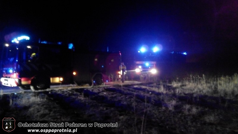 Pożar trawy Gnatowice 