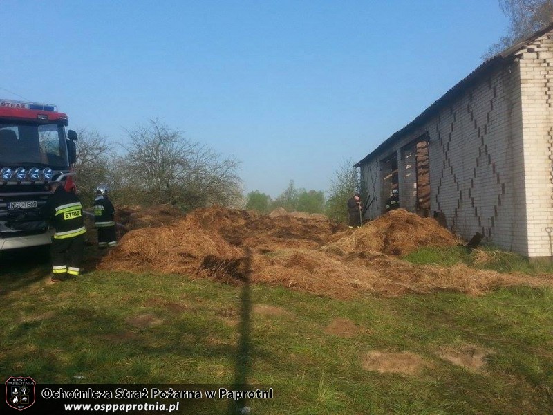 Pożar stodoły Nowe Gnatowice