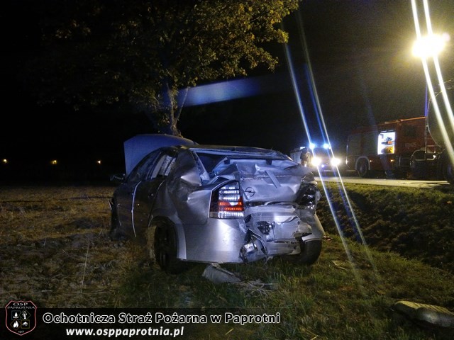 Wypadek na trasie E92 w miejscowosci Chrzczany