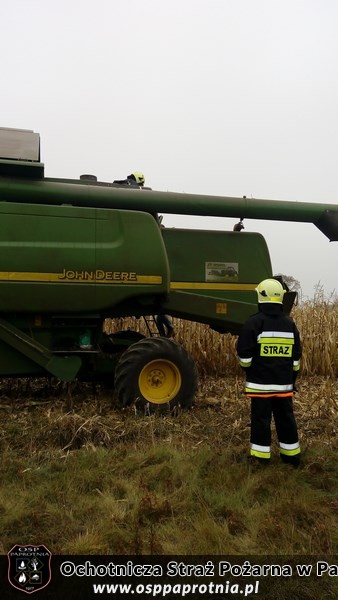 Pożar kombajnu w Gnatowicach Nowych