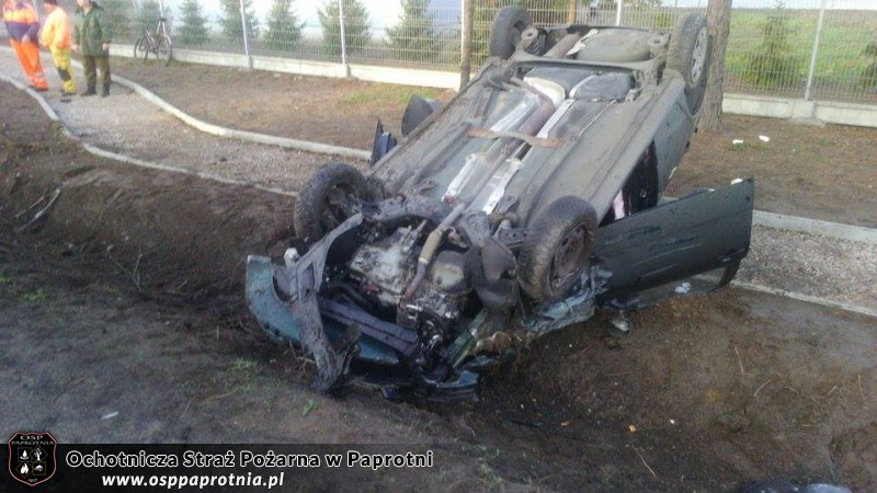 Wypadek na krajowej 92 w miejscowości Lisice 