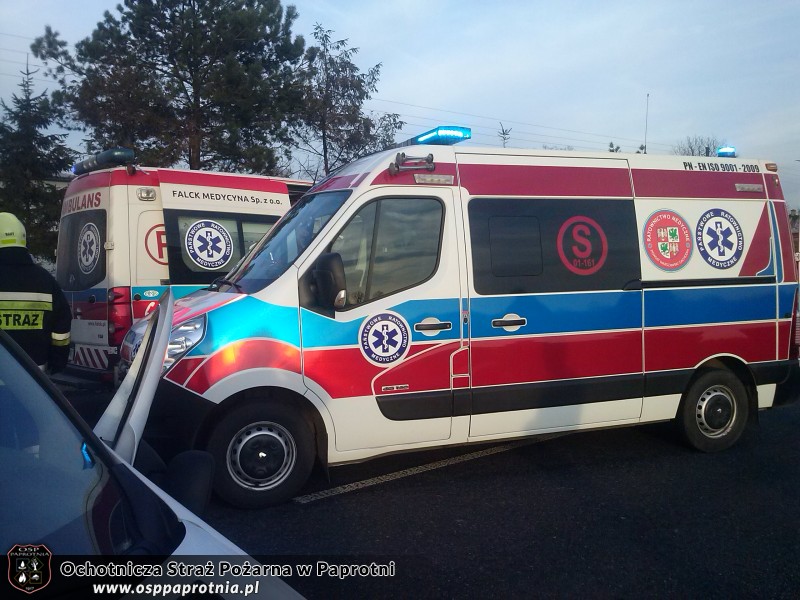 Wypadek na krajowej 92 w miejscowości Lisice 