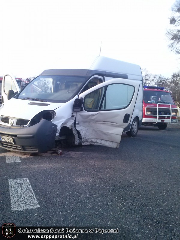 Wypadek na krajowej 92 w miejscowości Lisice 