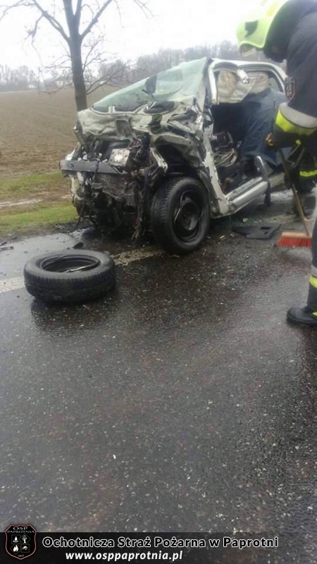 Wypadek w  Kożuszkach-Parcel