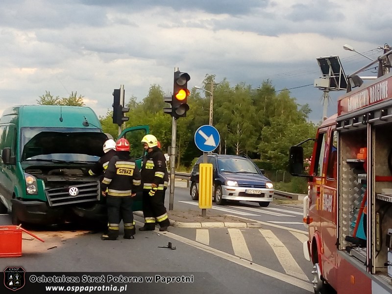 Wypadek w  Paprotni z udziałem Motocyklisty 
