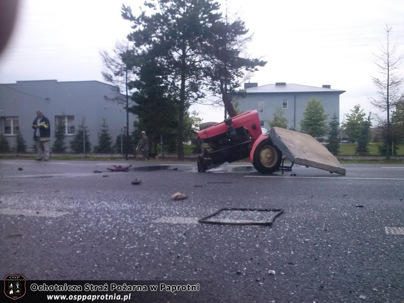 Wypadek na  E92 w miejscowości Liśice