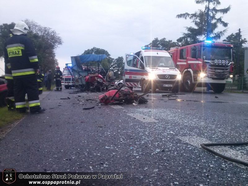 Wypadek na  E92 w miejscowości Liśice