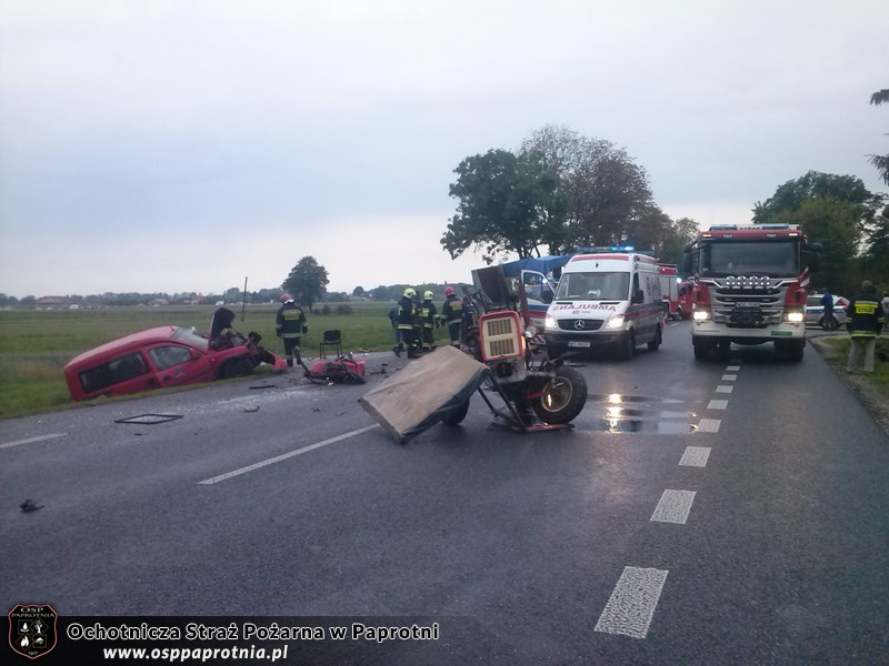 Wypadek na  E92 w miejscowości Liśice