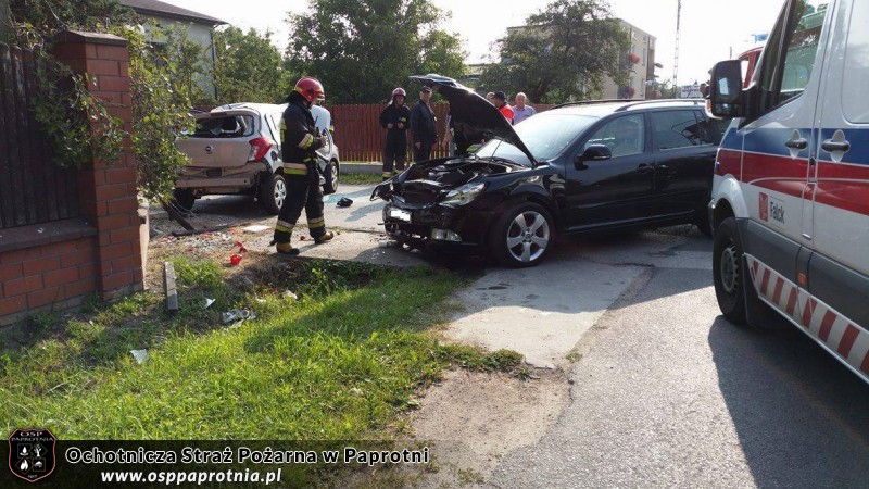 kolizja na skrzyżowaniu 