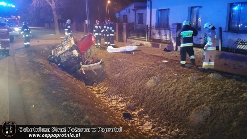 Zdarzenie drogowe w Chrzczanach ze skutkiem Śmiertelnym 