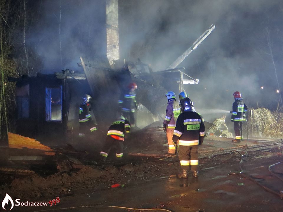 Pożar opuszczonego budynku na ulicy Osiedle Kolejowe