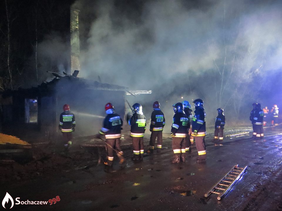 Pożar opuszczonego budynku na ulicy Osiedle Kolejowe