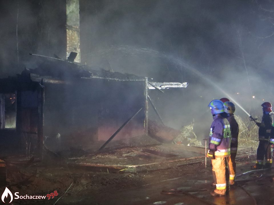Pożar opuszczonego budynku na ulicy Osiedle Kolejowe