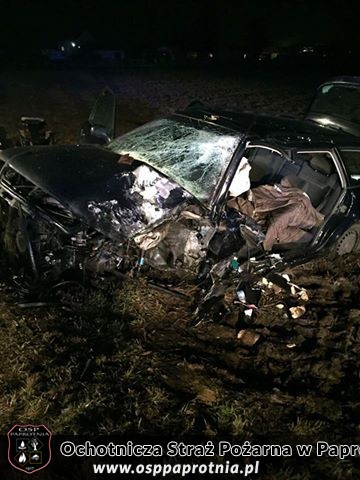 Wyoadek na trasie E 92 w miejscowości Topołowa 