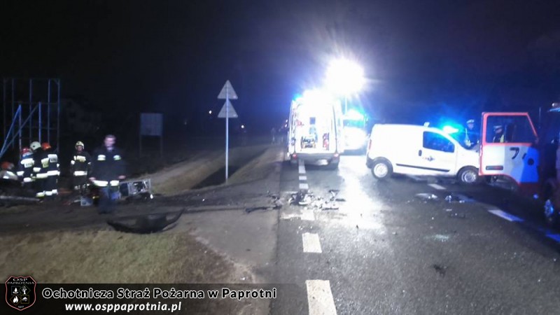 Wyoadek na trasie E 92 w miejscowości Topołowa 