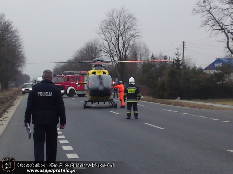 Wypadek drogowy w Lisicach