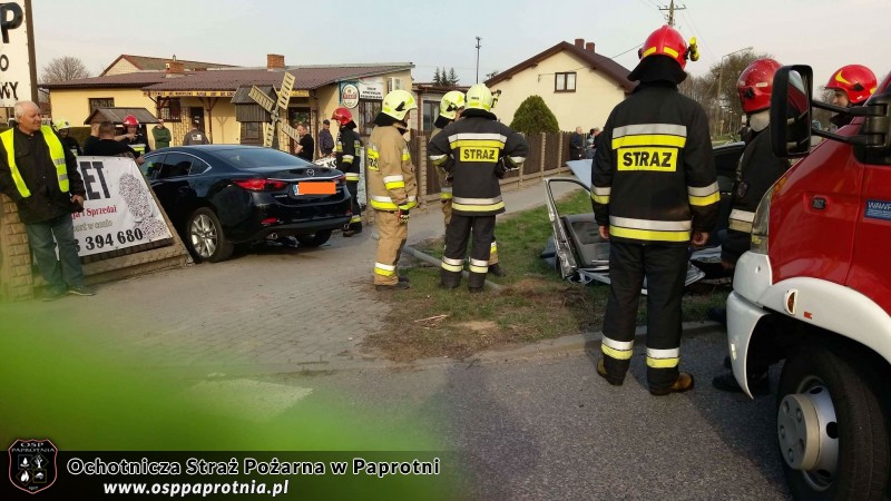 Wypadek w miejscowosci Chrzczany