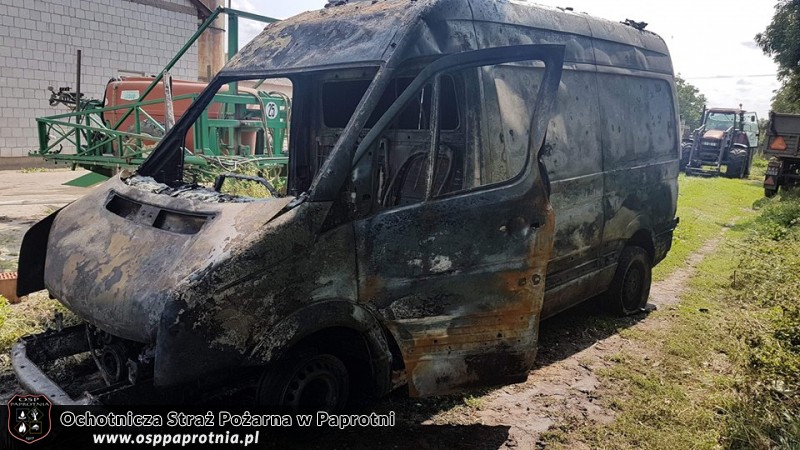 Pożar w Złotej, gm. Rybno