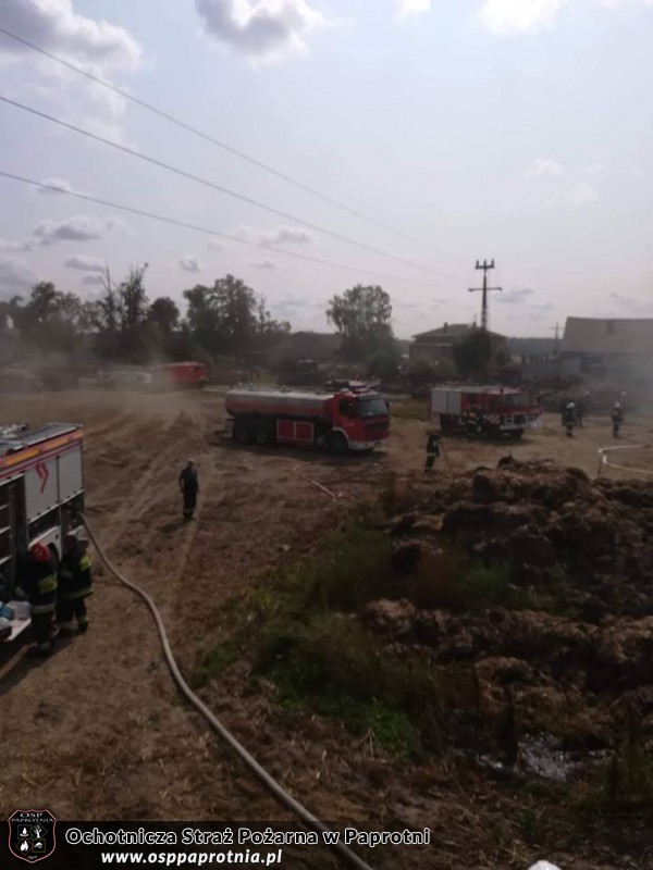 Pożar w Złotej, gm. Rybno