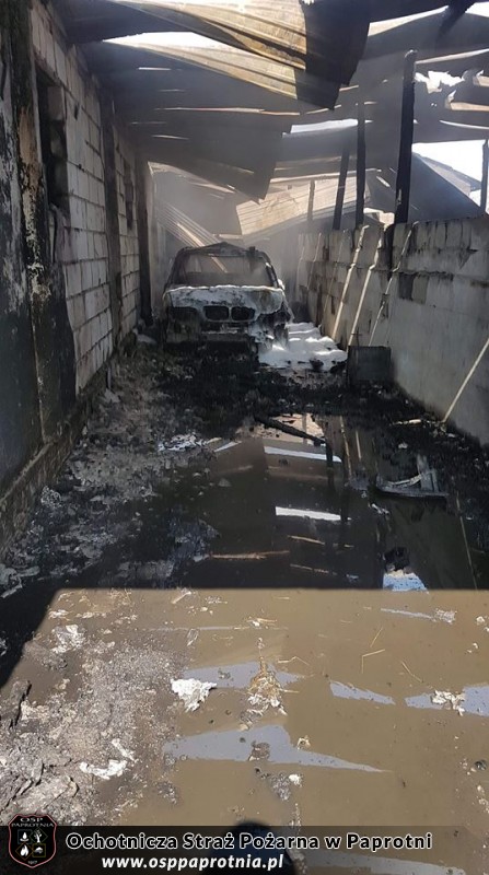 Pożar w Złotej, gm. Rybno