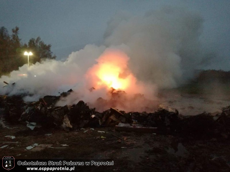 Pożar wysypiska śmieci