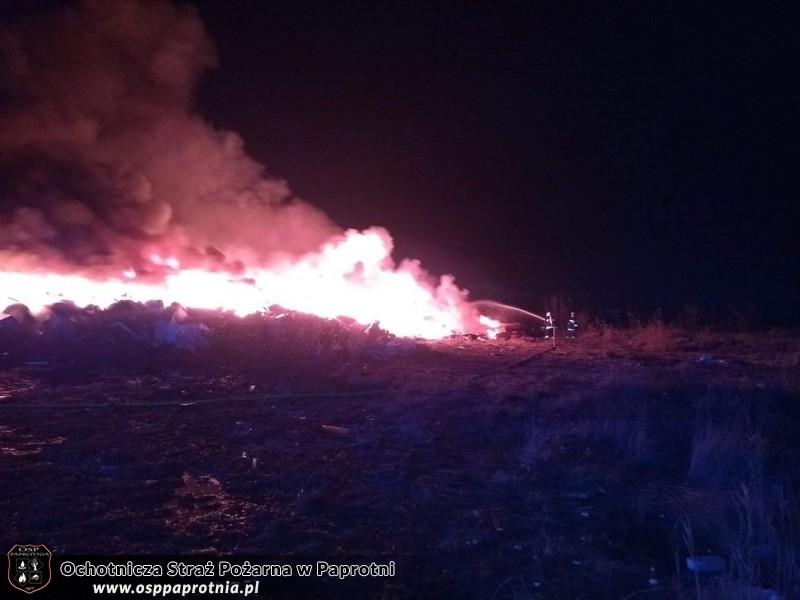 Pożar wysypiska śmieci