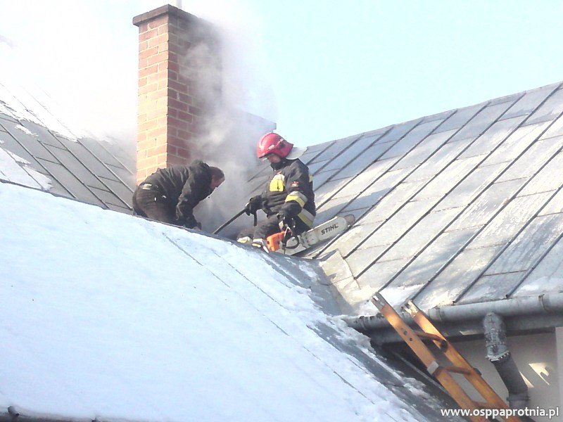 Pożar poddasza na ul. Poziomkowej