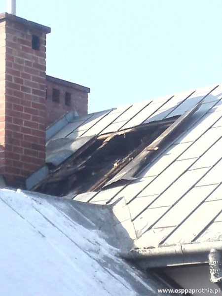 Pożar poddasza na ul. Poziomkowej