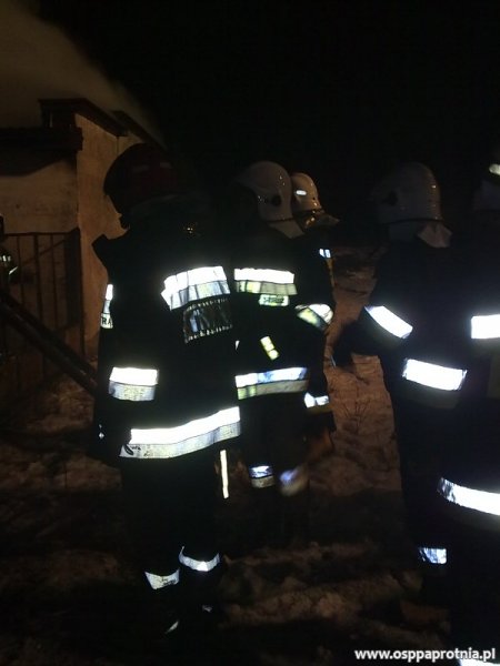 Pożar budynku gospodarczego w Ludwikowie