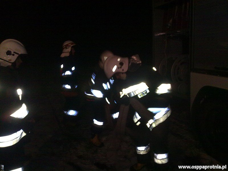 Pożar budynku gospodarczego w Ludwikowie