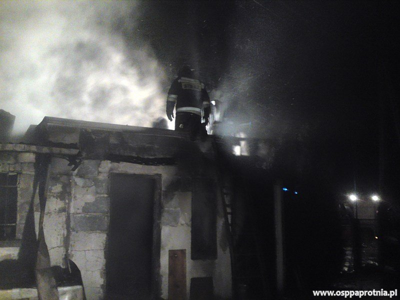 Pożar budynku gospodarczego w Ludwikowie