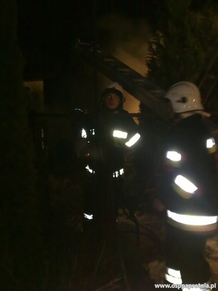 Pożar budynku gospodarczego w Ludwikowie