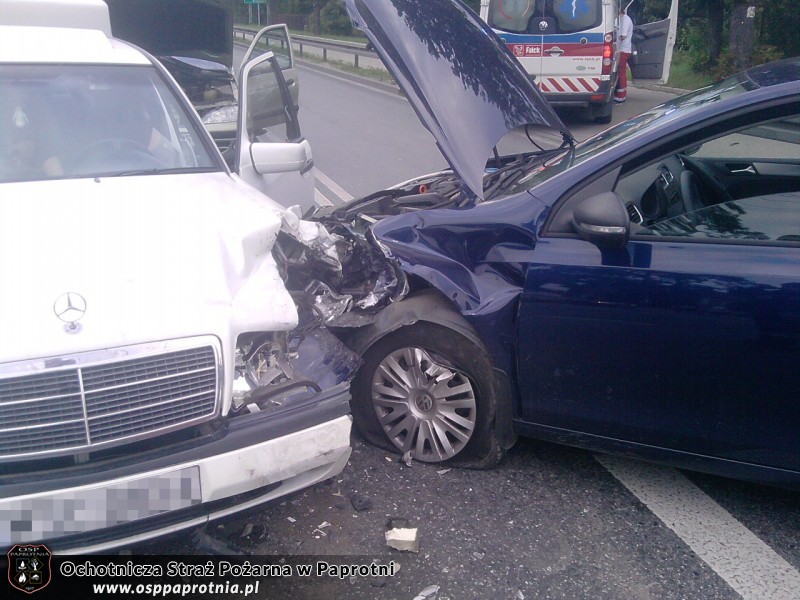 Wypadek samochodowy Paprotnia