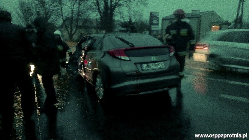 Zderzenie Hondy z Citroenem