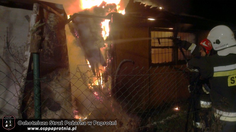 Pożar domu letniskowego