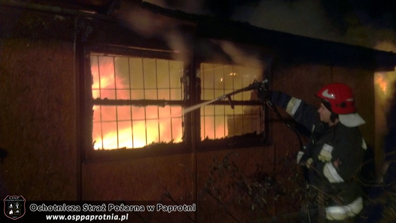 Pożar domu letniskowego