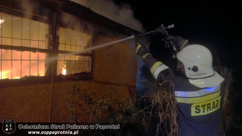 Pożar domu letniskowego