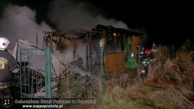 Pożar domu letniskowego