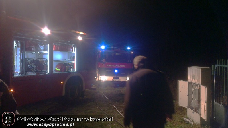 Pożar domu letniskowego