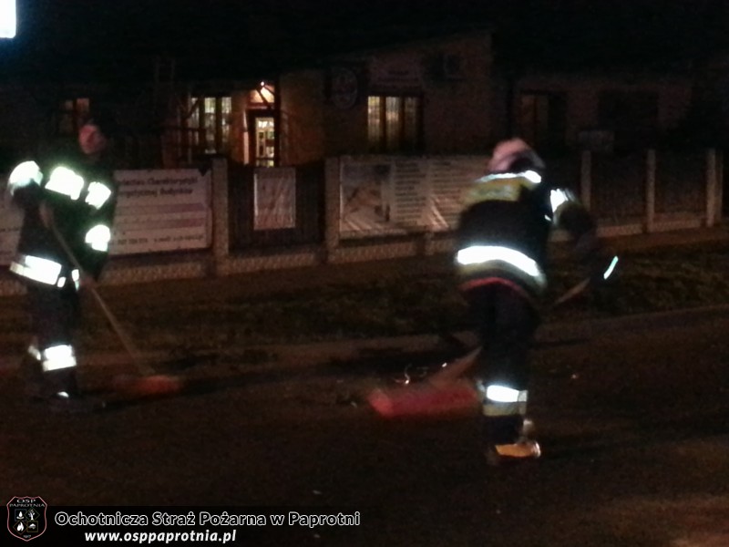 Wypadek drogowy w Chrzczanach