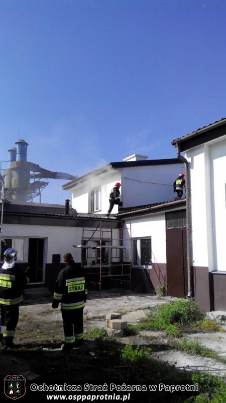 Zadymienie na zakładzie J.W. Construction