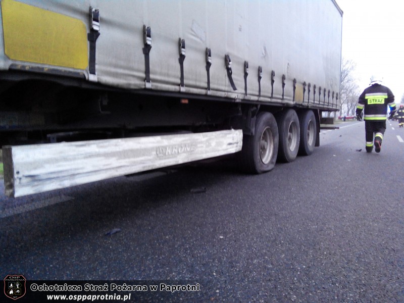 Kolizja drogowa na trasie nr 92