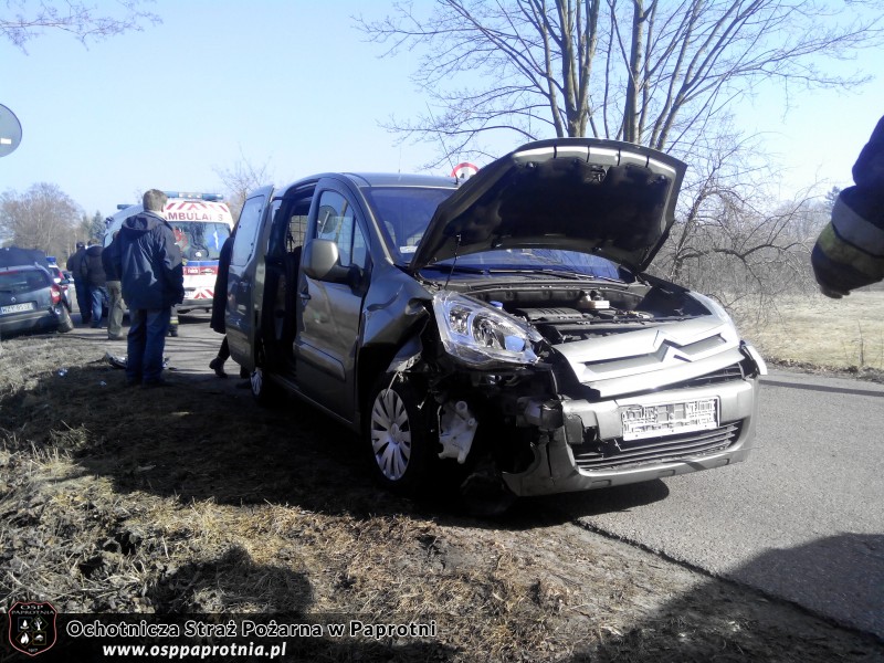 Kolizja drogowa w Pawłowicach