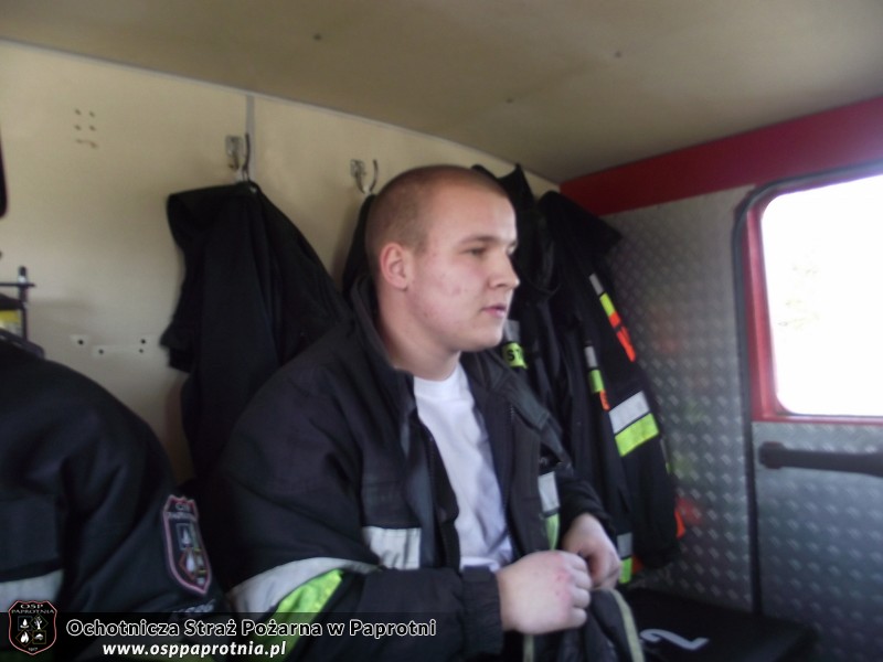 Pożar trawy przy stacji PKP Seroki