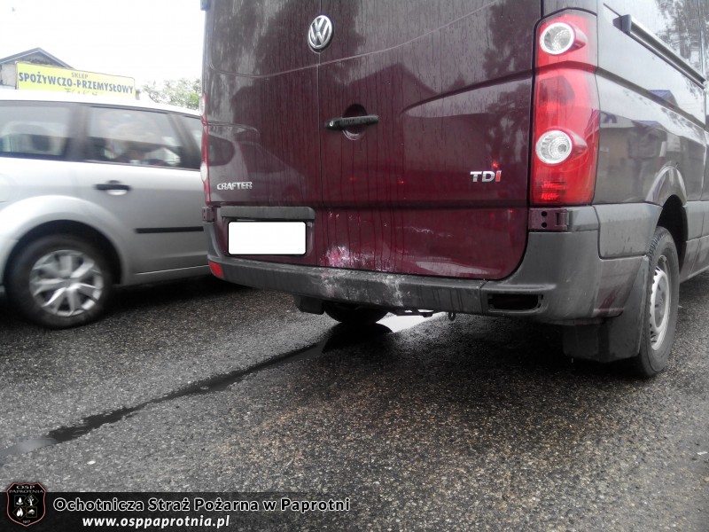 Kolizja drogowa wTopołowie